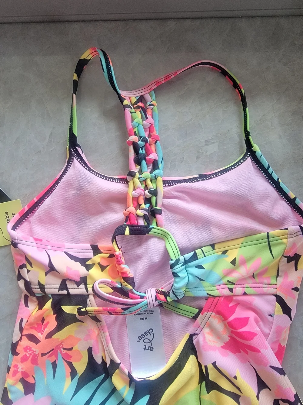 Girls' Sunrise Blooms Floral Printed One Piece Swimsuit art class Sz S(6/7) M(8)